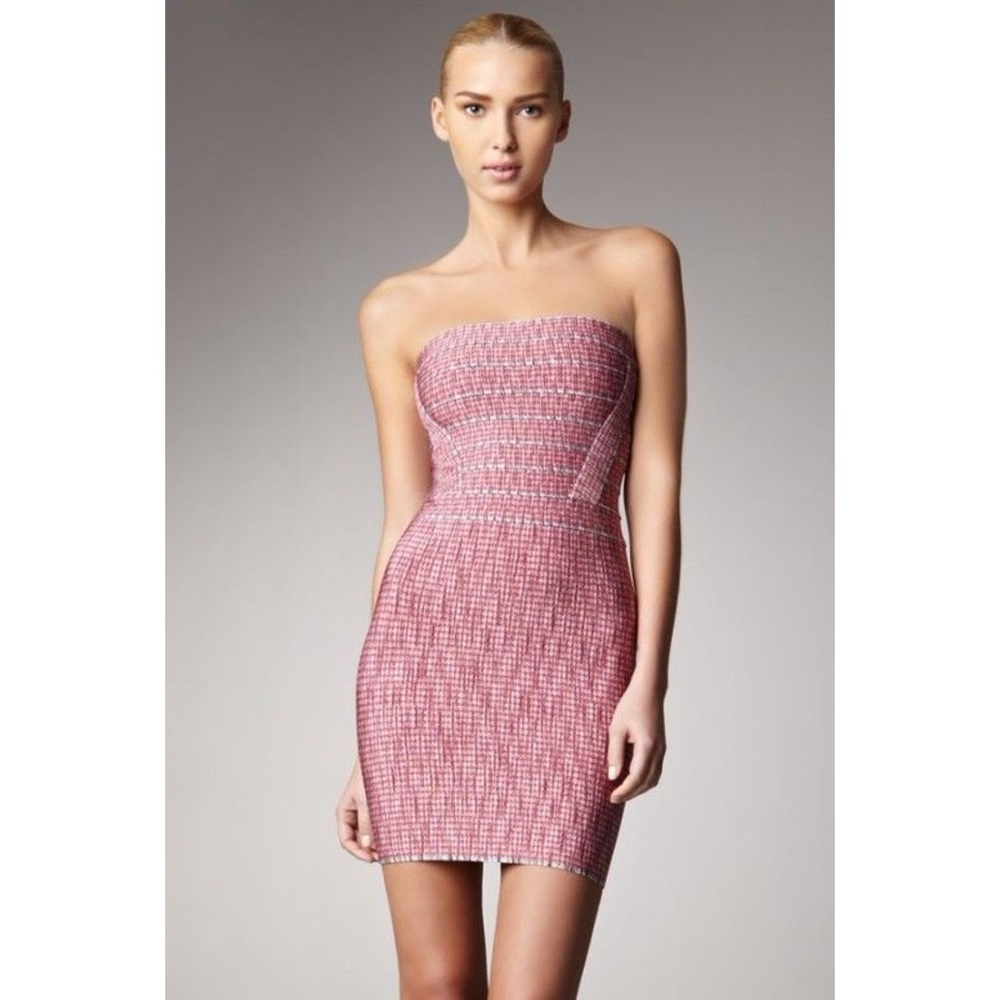 light pink bandage dress Halterneck Mini Dress In Light Pink Bandage | EGO US